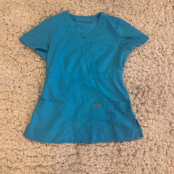 Greys Anatomy Sky Blue Scrub Set Small - Picture 3 of 10